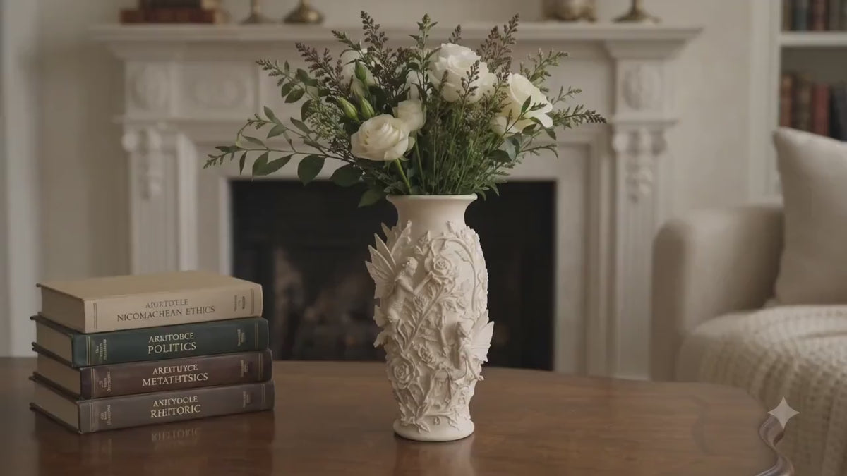 Angel Flower Vase | Neutral Summer Flower Arrangement | Roman Inspired | Romantic Home Decor Gift